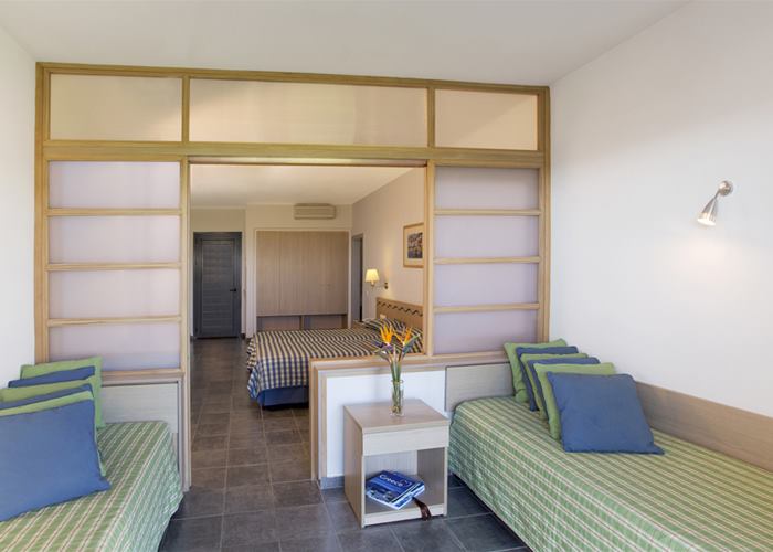 Atlantica Mikri Poli Rhodes - Family Room Inland View with Sliding Door