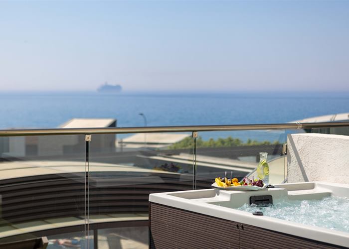 Atlantica Bay Hotel - Athina Suite with Outdoor Whirlpool (Honeymoon)