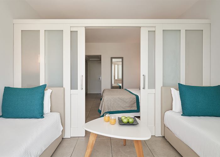 Atlantica Aeneas Resort - Family Room Sliding Doors Inland View